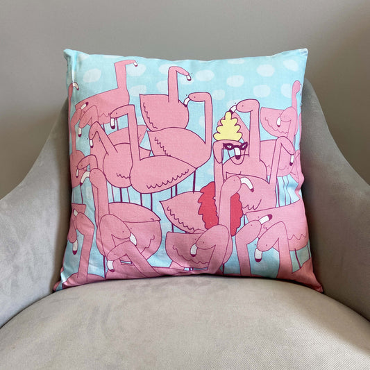 Pink Flamingo / Throw Pillow - Route One Apparel