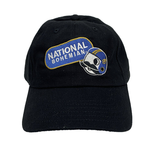 Football National Bohemian Pill Logo (Black) / Baseball Hat - Route One Apparel