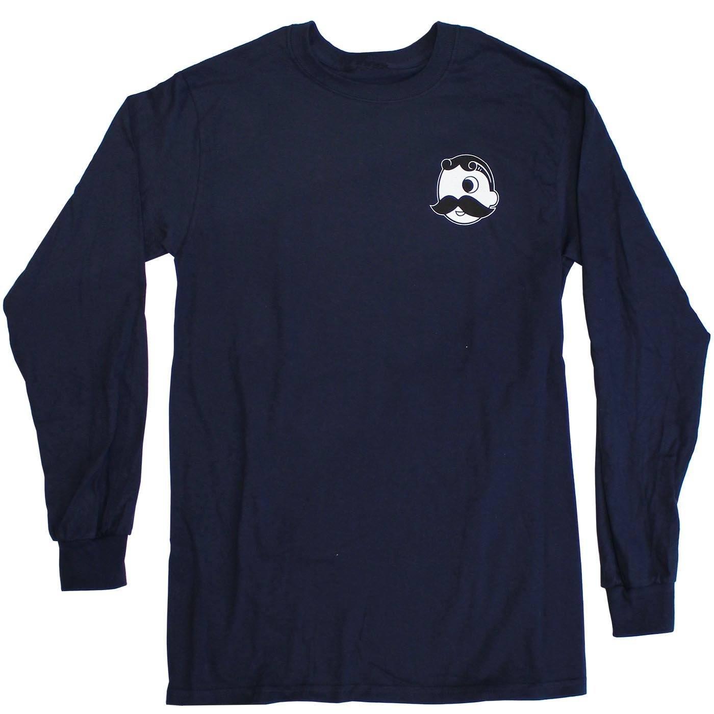 Natty Boh Bottle Cap (Navy) / Long Sleeve Shirt - Route One Apparel