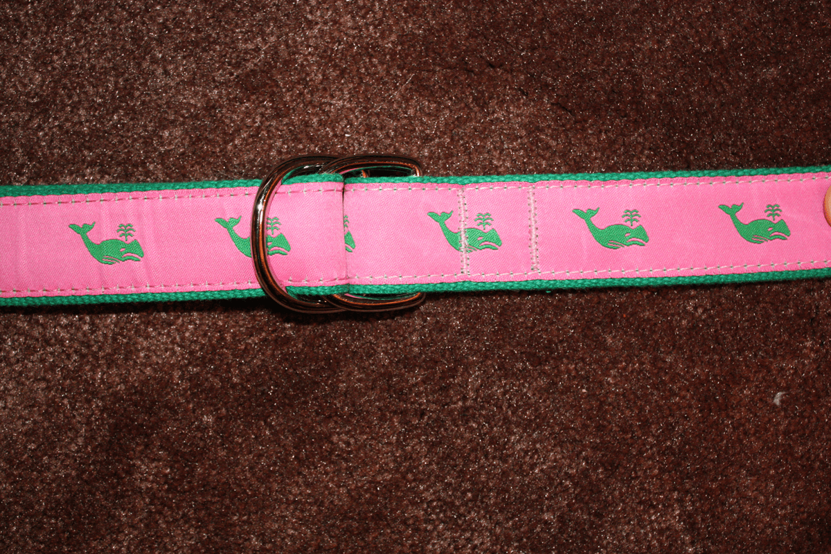 Green Whale on Pink / Belt - Route One Apparel