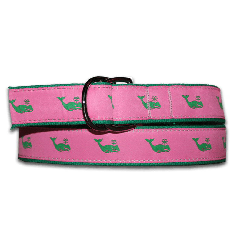 Green Whale on Pink / Belt - Route One Apparel
