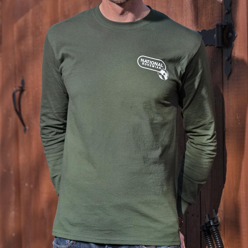 Boh Knows Snow (Green) / Long Sleeve Shirt - Route One Apparel