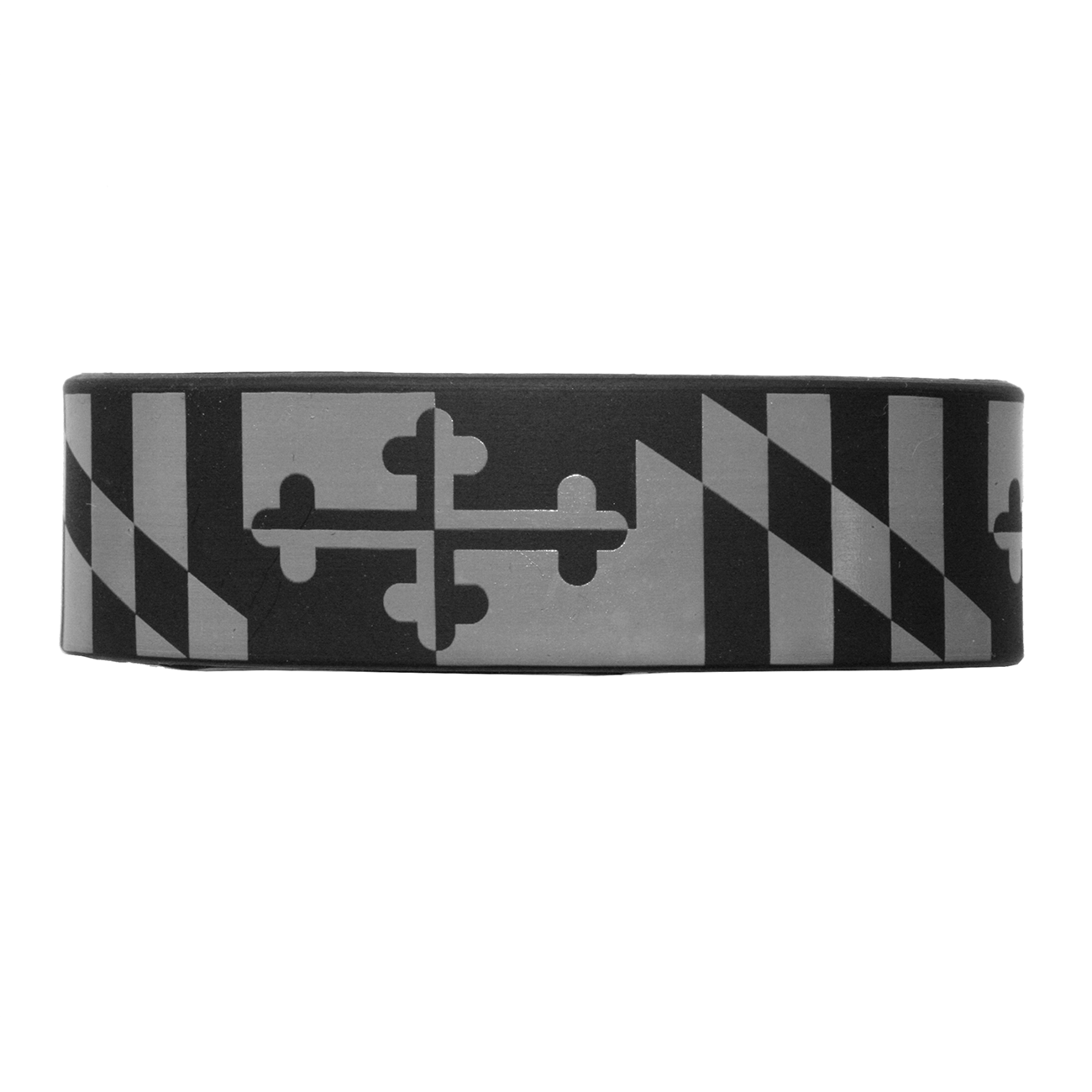 Greyscale Maryland Flag / Wide Bracelet - Route One Apparel