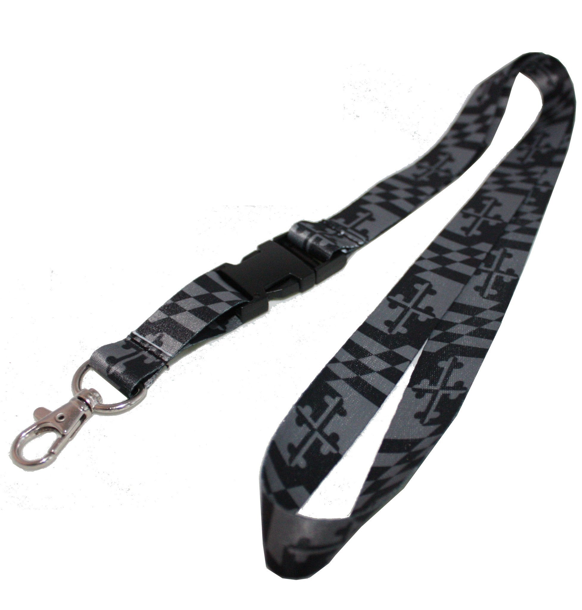 Greyscale Maryland Flag / Lanyard - Route One Apparel