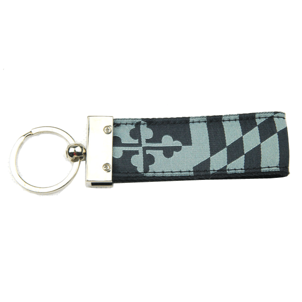 Greyscale Maryland Flag / Key Chain - Route One Apparel