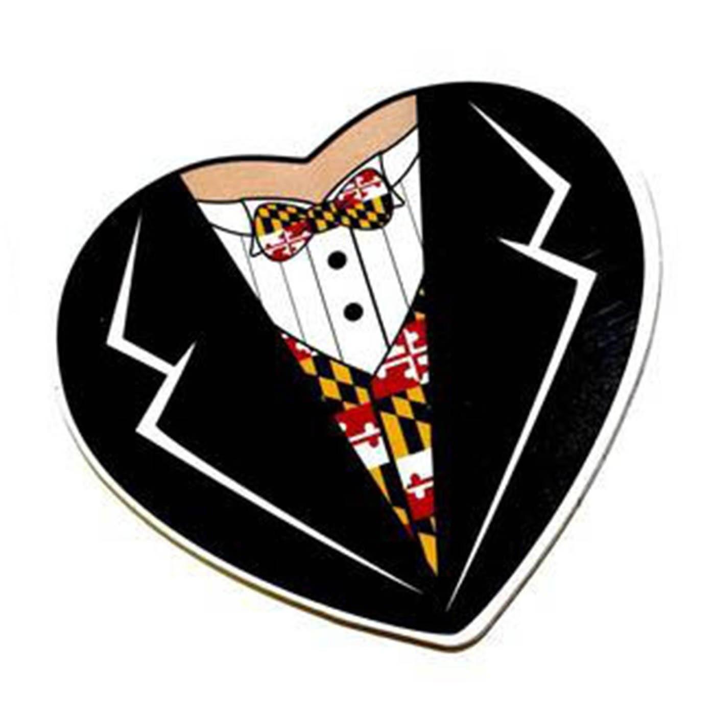 Maryland Bride & Groom / Cork Coaster - Route One Apparel