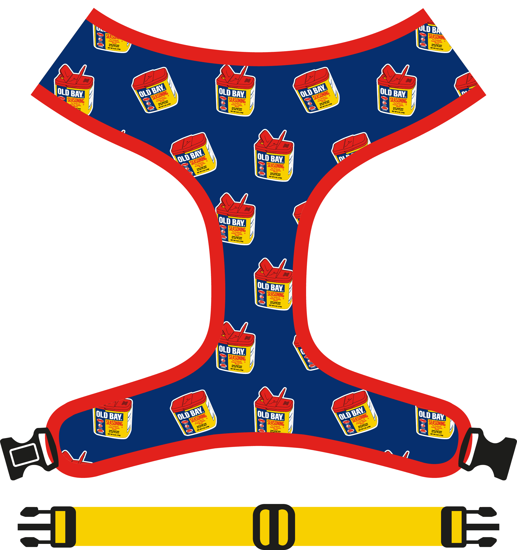 Old Bay 3-D Can Pattern / Dog Harness - Route One Apparel