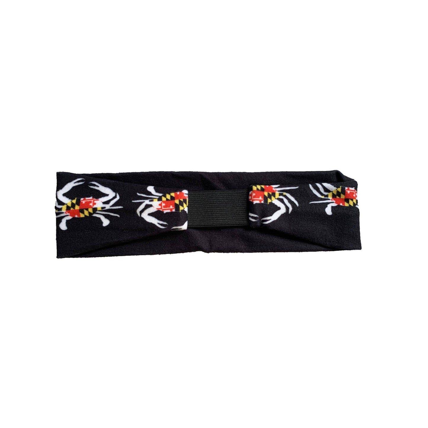 Large Maryland Flag Crab (Black) / Headband - Route One Apparel