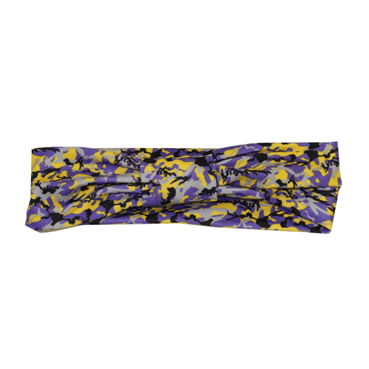 Purple & Gold Branch Camo Maryland Flag / Headband - Route One Apparel