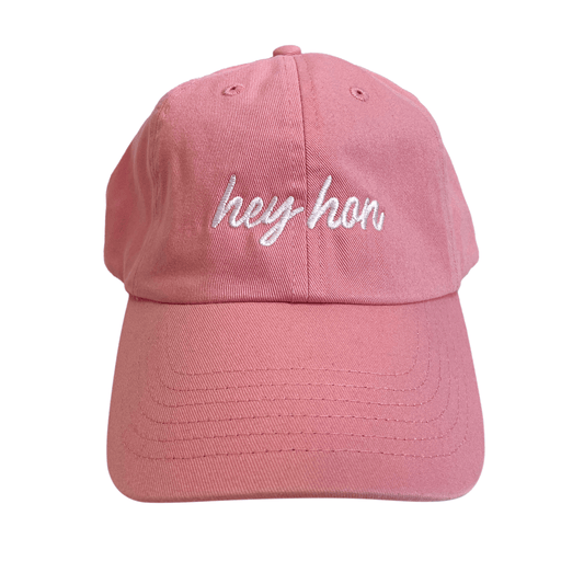 Hey Hon (Cotton Candy Pink) / Baseball Hat - Route One Apparel