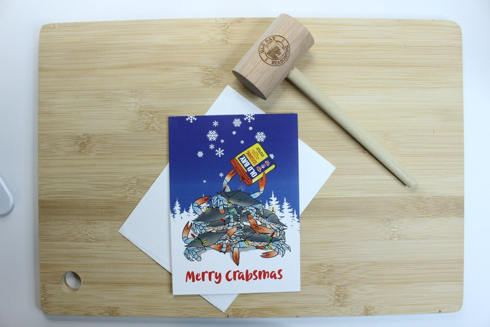 Merry Crabsmas - Old Bay Christmas Tree Crabs / Christmas Card - Route One Apparel