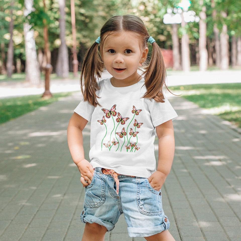 Maryland Flag Butterfly Flowers (Vintage White) / *Youth* Shirt - Route One Apparel