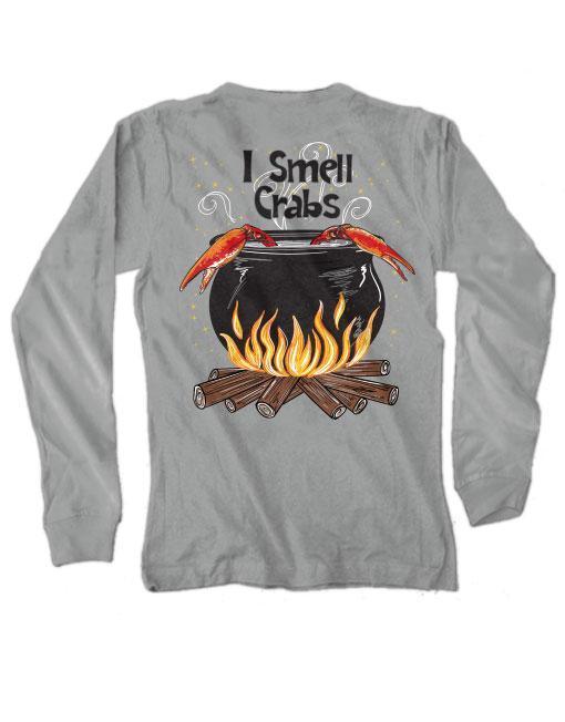 I Smell Crabs (Granite) / Long Sleeve Shirt - Route One Apparel