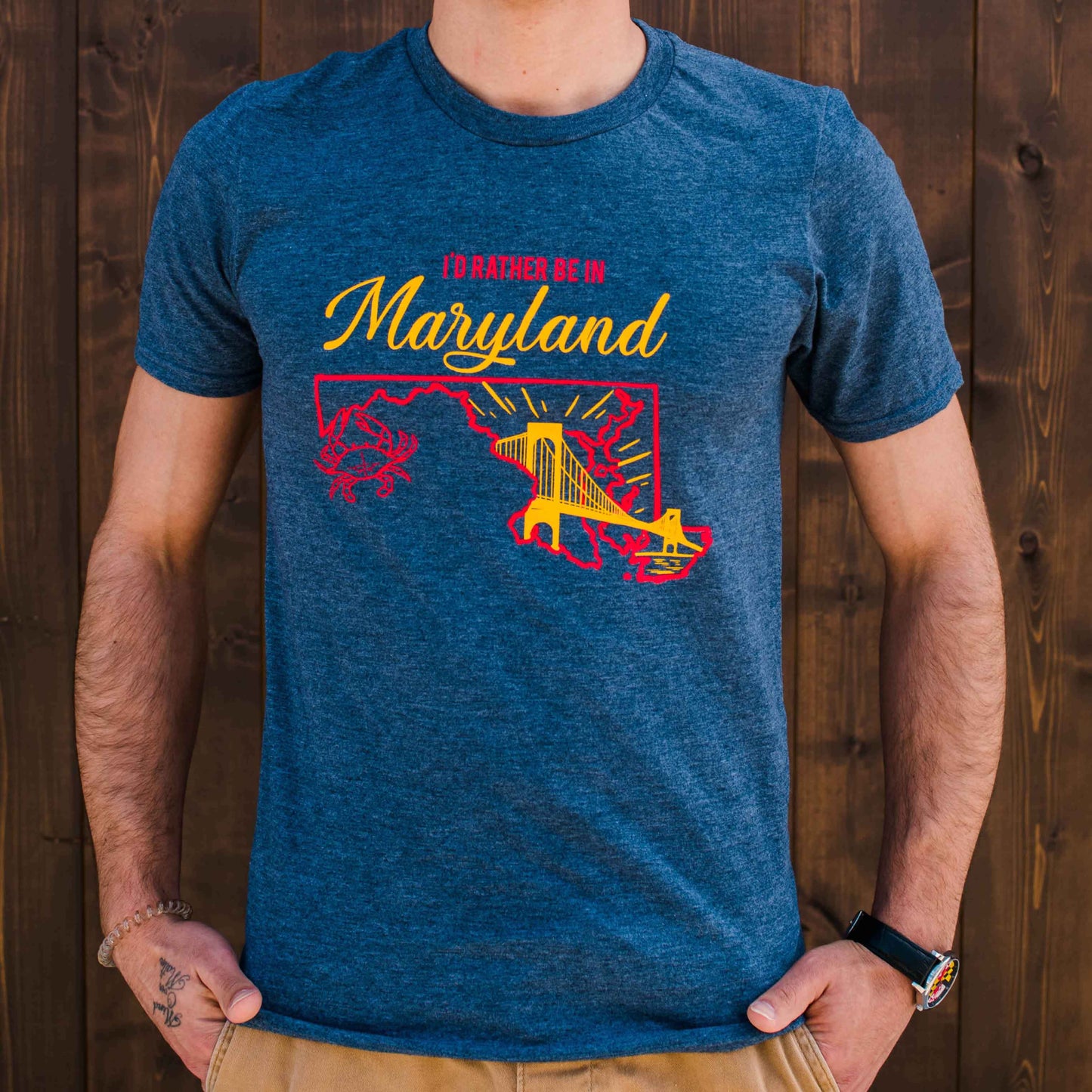 I'd Rather Be In Maryland (Vintage Navy) / Shirt - Route One Apparel
