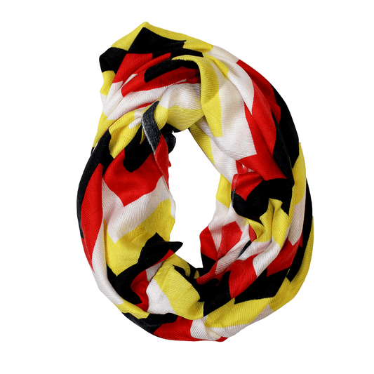 Chevron (Red, White, Yellow & Black) / Infinity Scarf - Route One Apparel