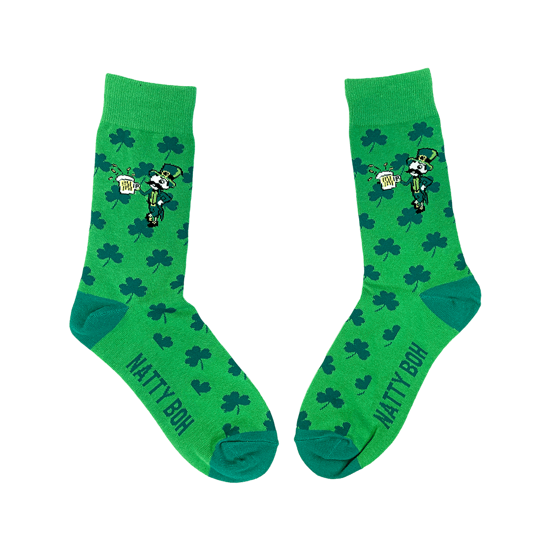 Natty Boh Shamrock (Green) / Crew Socks - Route One Apparel