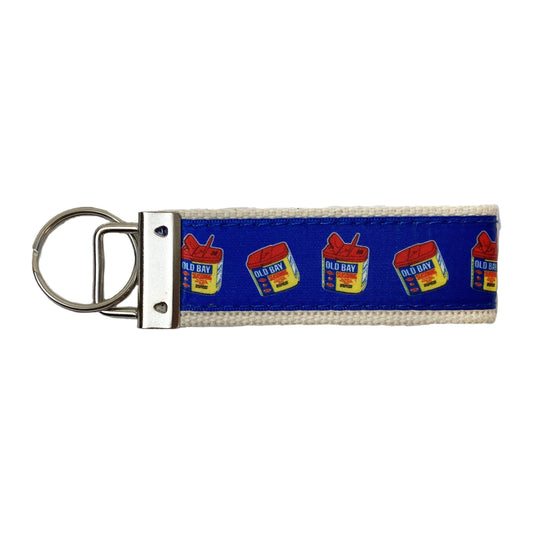 Old Bay Cans (Blue)  / Key Chain - Route One Apparel