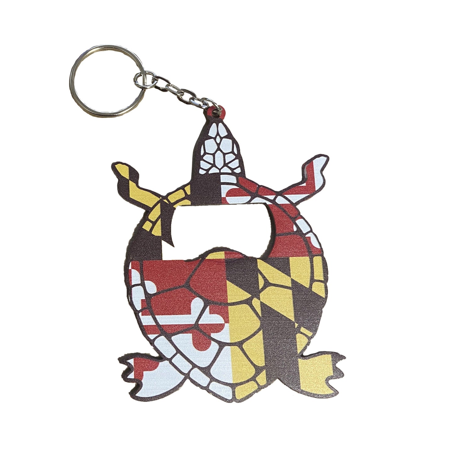 Maryland Full Flag Turtle / Key Chain w/ Bottle Opener - Route One Apparel