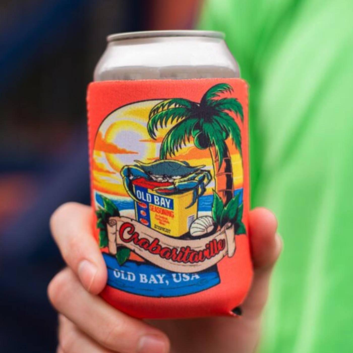 Crabaritaville - Old Bay USA (Salmon) / Can Cooler - Route One Apparel
