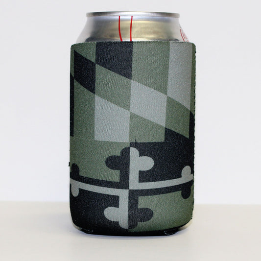 Green Camo Maryland Flag / Can Cooler - Route One Apparel