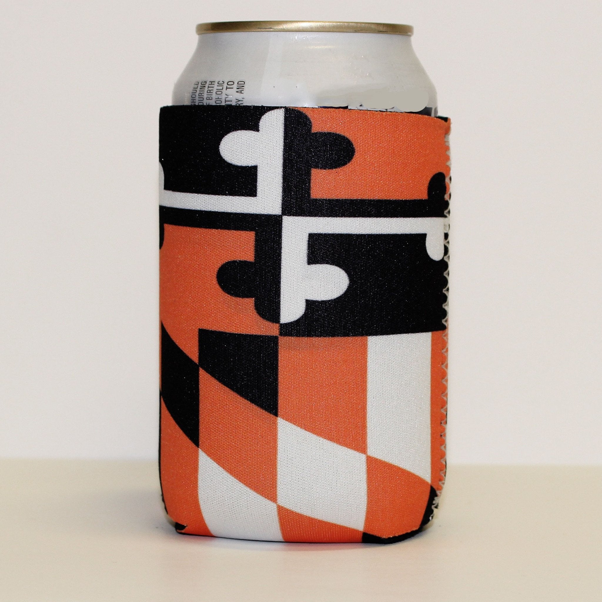 Maryland Flag Black & Orange / Can Cooler - Route One Apparel