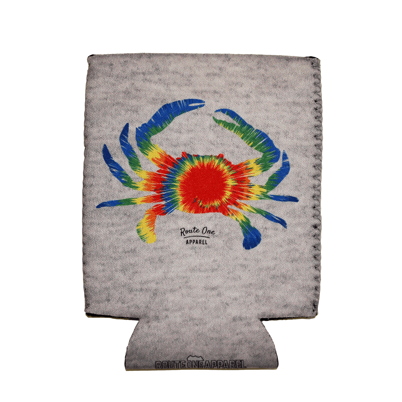 Rainbow Tie Dye Crab (Grey) / Can Cooler - Route One Apparel