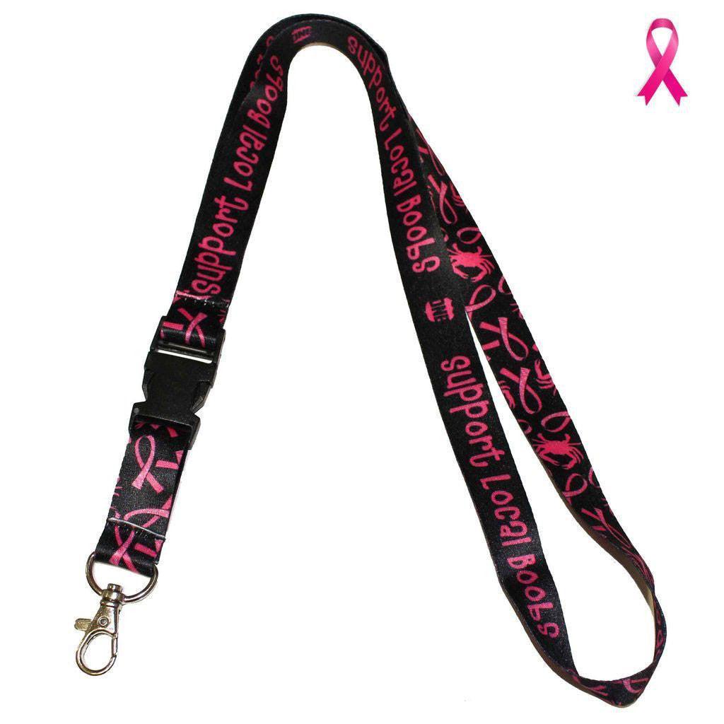 Support Our Local Boobs (Black & Pink) / Lanyard - Route One Apparel