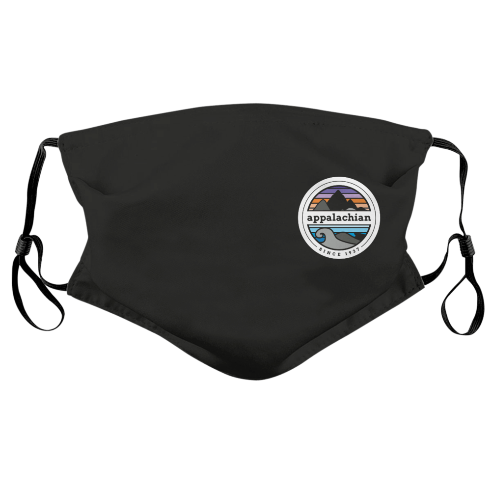 Side Appalachian Mountains Circle (Black) / Face Mask - Route One Apparel