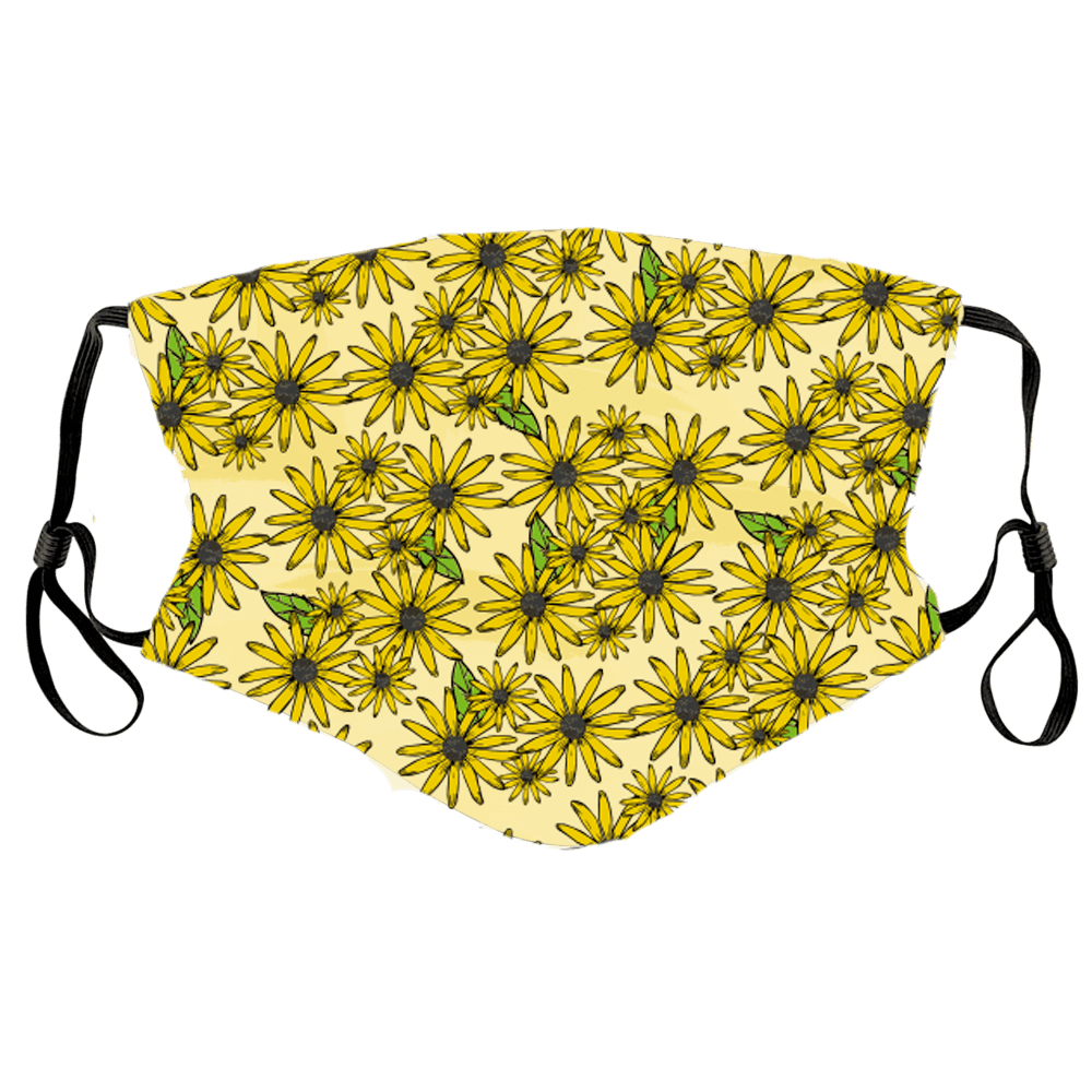 Black Eyed Susan Pattern / Face Mask - Route One Apparel