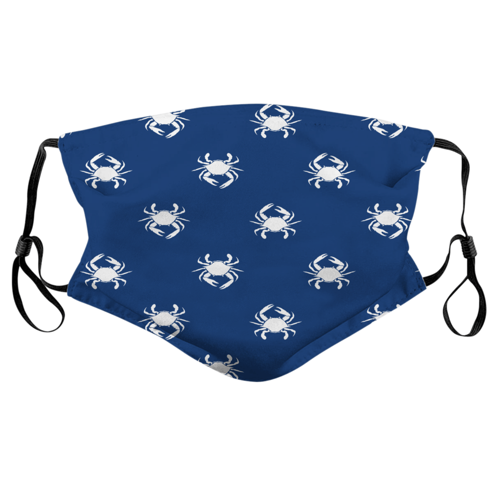 Blue Crab Pattern (Navy)  / Face Mask - Route One Apparel
