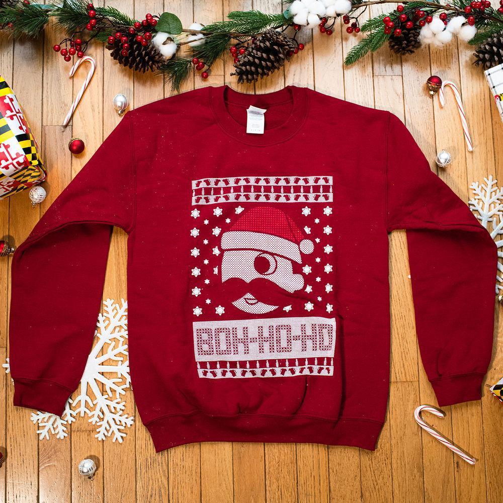 Boh Ho Ho (Cardinal Red) / Crew Sweatshirt - Route One Apparel