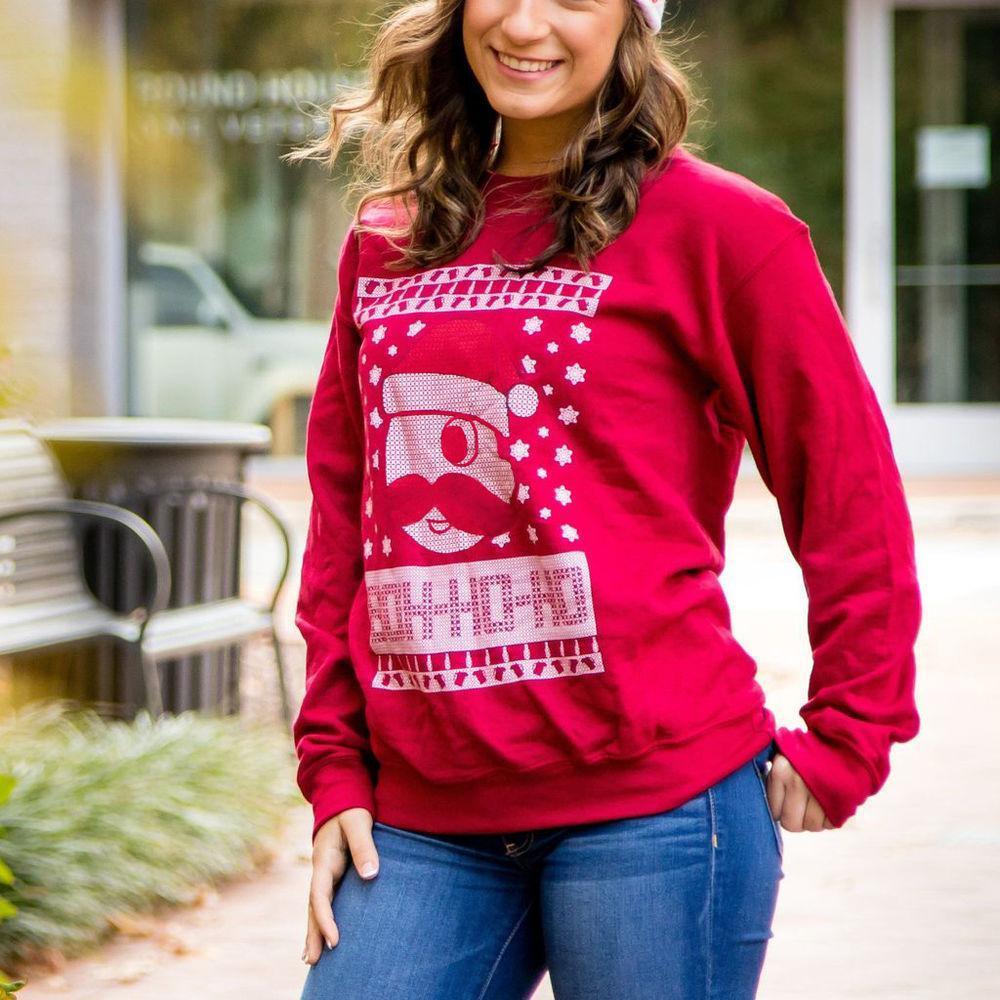 Boh Ho Ho (Cardinal Red) / Crew Sweatshirt - Route One Apparel