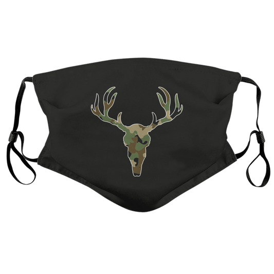 Camo Deer (Black) / Face Mask - Route One Apparel