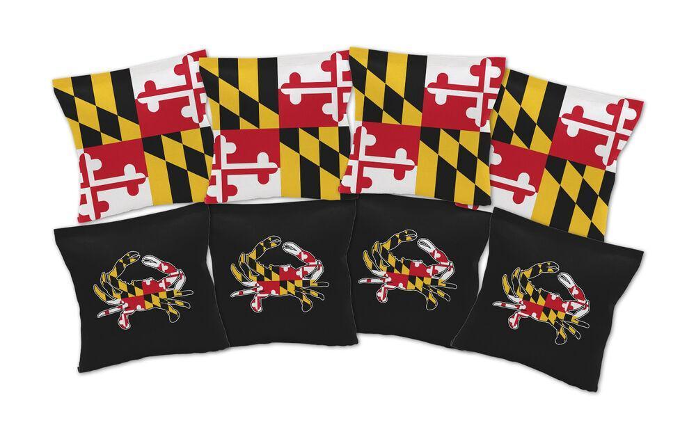 Maryland Flag & Crab / 8-Pack Cornhole Bag Set - Route One Apparel