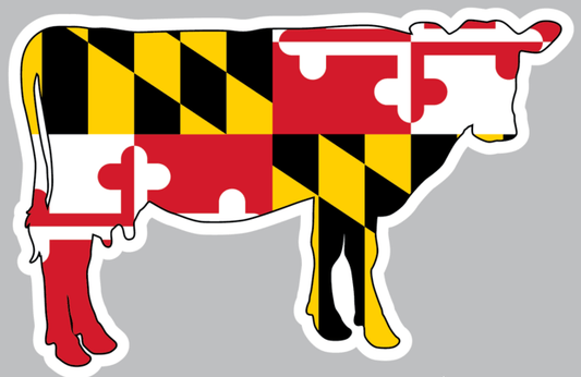 Maryland Flag Cow / Sticker - Route One Apparel