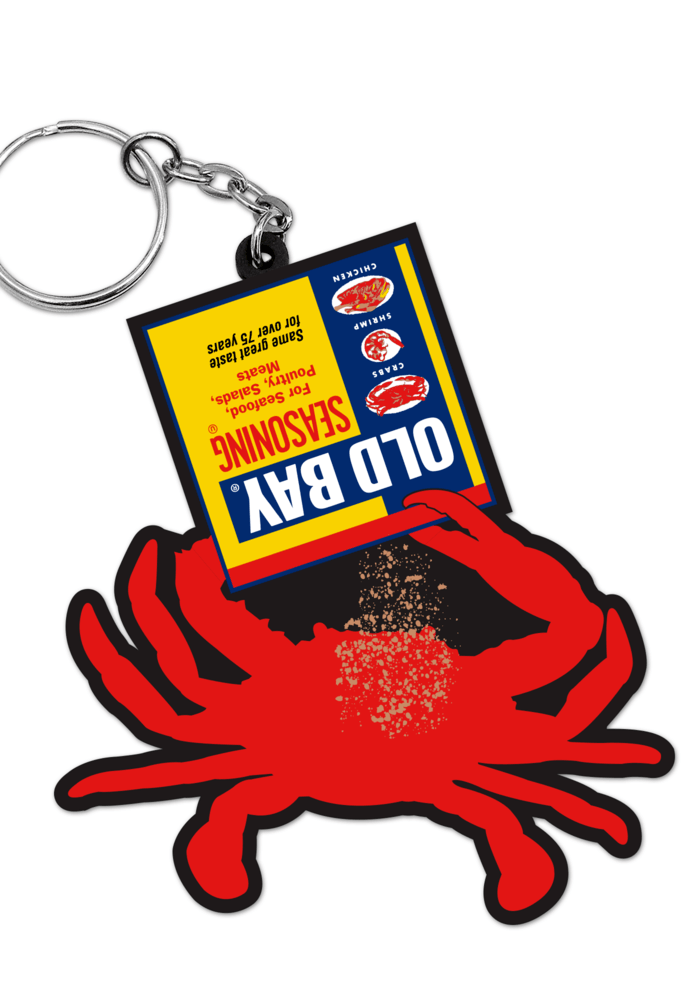 Seasoning Old Bay Crab / Rubber Key Chain - Route One Apparel