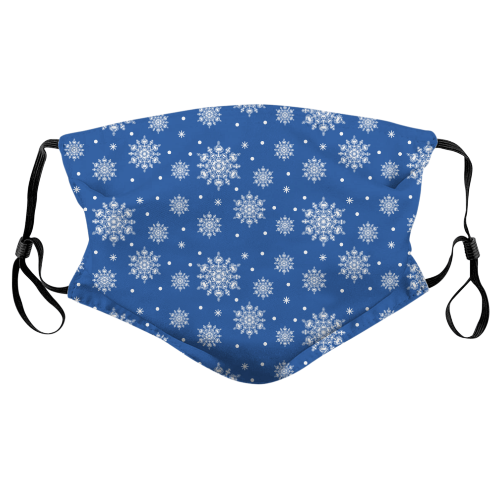 Crab Snowflake Pattern (Sapphire) / Face Mask - Route One Apparel