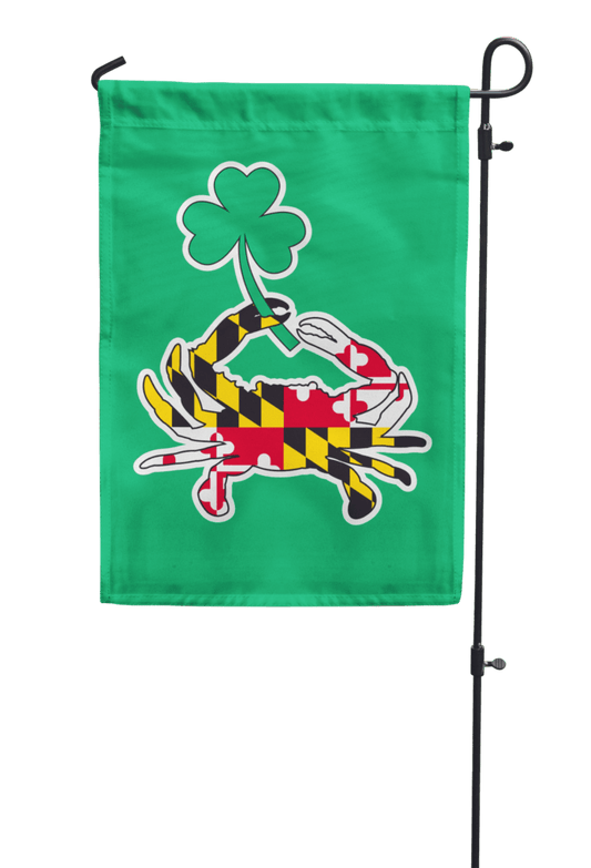 Maryland Full Flag Crab with Shamrock (Green) / Garden Flag - Route One Apparel