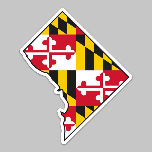 Washington, DC w/ Maryland Flag / Sticker - Route One Apparel
