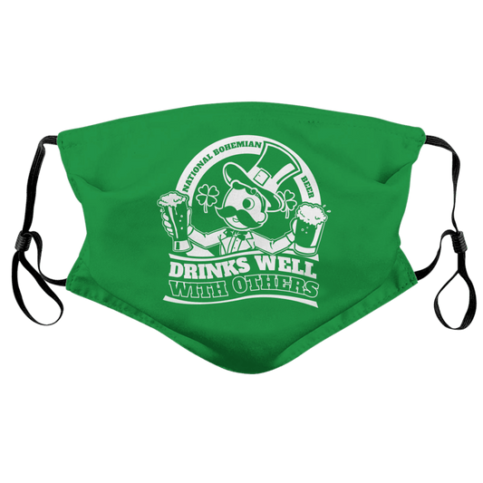 Drinks Well With Others - Natty Boh (Green) / Face Mask - Route One Apparel