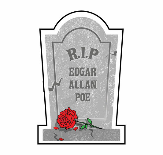 Edgar Allan Poe Tombstone / Sticker - Route One Apparel