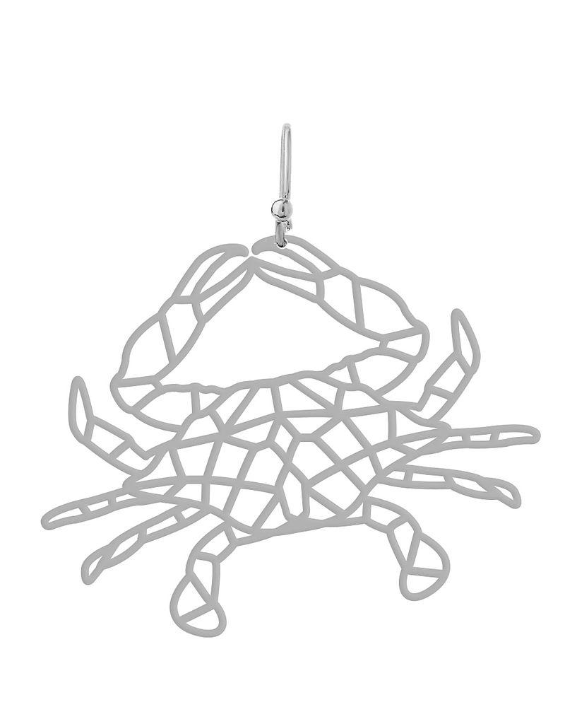 Geometric Crab (Silver) / Earrings - Route One Apparel