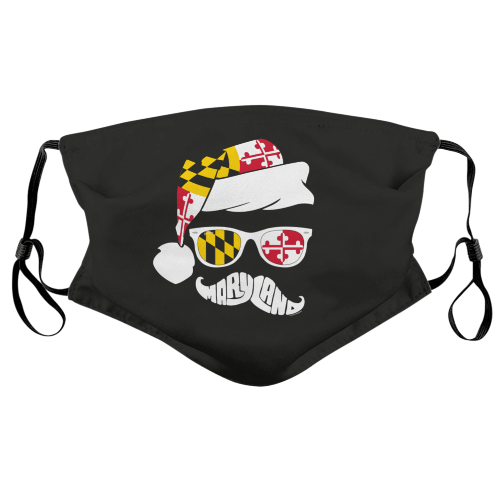 Holiday Maryland Mustache (Black) / Face Mask - Route One Apparel