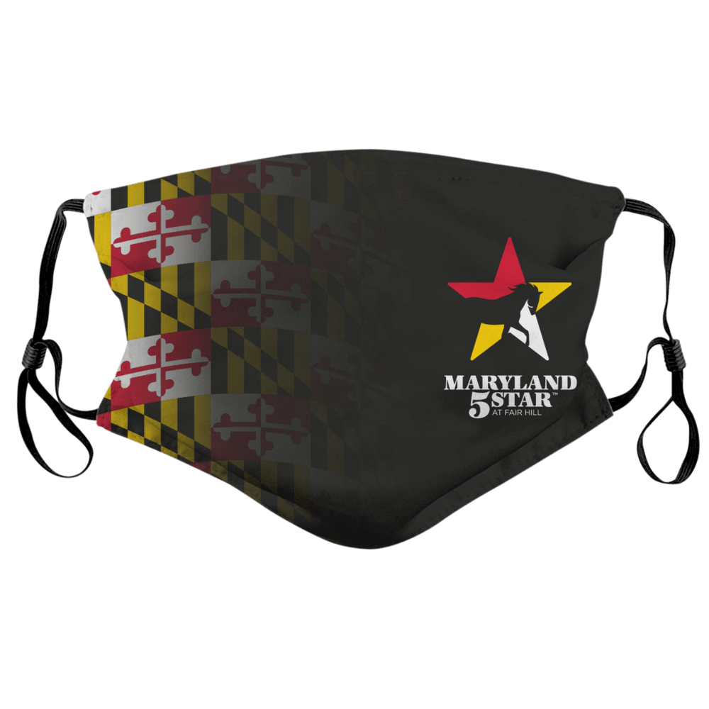 Fading Maryland Flag - Maryland 5 Star  / Face Mask - Route One Apparel
