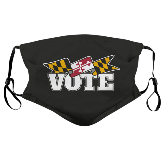 VOTE Maryland (Black) / Face Mask - Route One Apparel