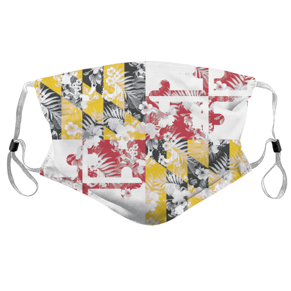 Maryland Flag Floral / Face Mask - Route One Apparel
