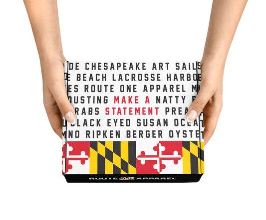 Maryland Flag & Text / Gift Box - Route One Apparel