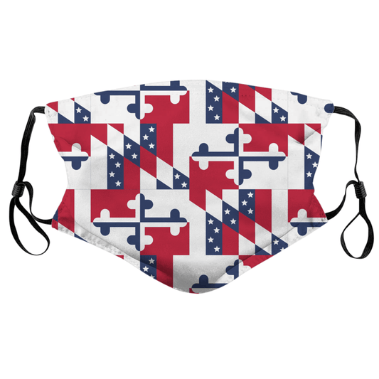 America In Miniature Maryland Flag / Face Mask - Route One Apparel
