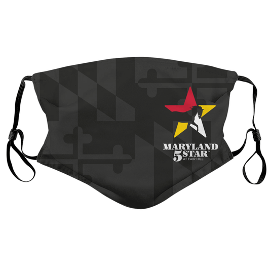 Blackout Maryland Flag - Maryland 5 Star  / Face Mask - Route One Apparel