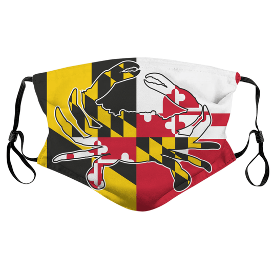 Crab with Maryland Flag / Face Mask - Route One Apparel